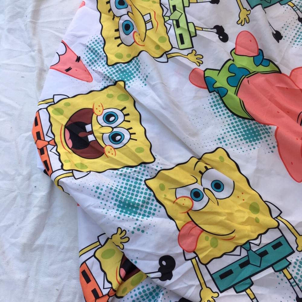 00s spongebob and patrick funky y2k fitted sheet